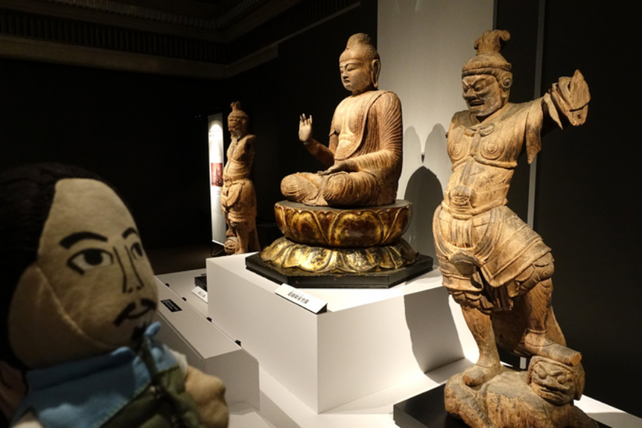 ▲重要文化財・薬師如来坐像(宮城・双林寺)。東日本大震災の余震で一部損壊したため、2年間京都で修復をおこなってきたそうです。いわば復帰後の初ステージというわけ