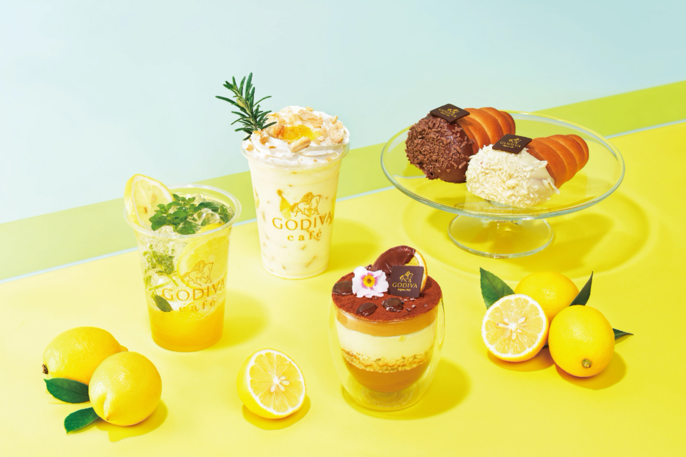▲レモンをテーマにさわやかな味わいに仕立てたドリンクやパフェが登場