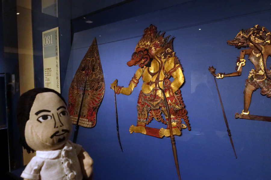 ▲もうひとつ大好きなのが《ジャワの影絵人形》(1800年頃 インドネシア・ジャワ島)。トルコのカラギョズといい、こういう影絵が大好物なのれす。あー、実演してるところも観たいなー