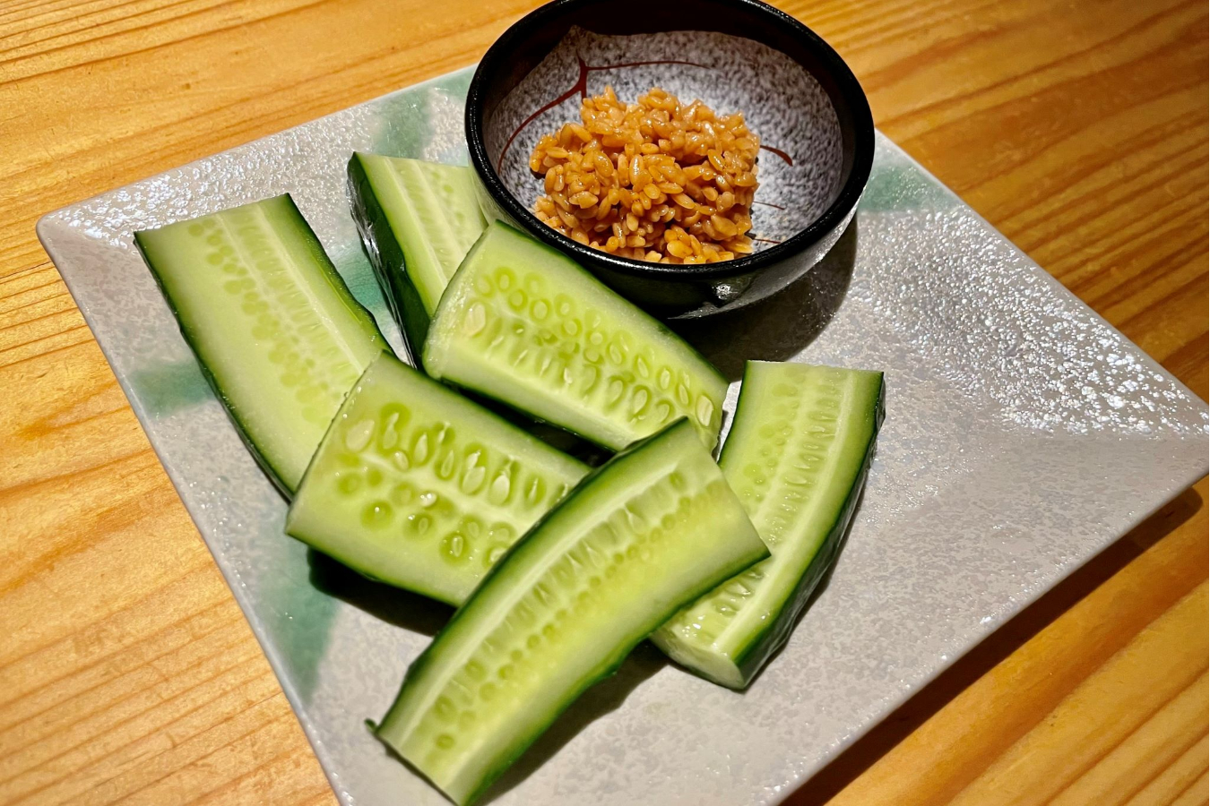 ▲「醤油麹のもろきゅう」(638円)