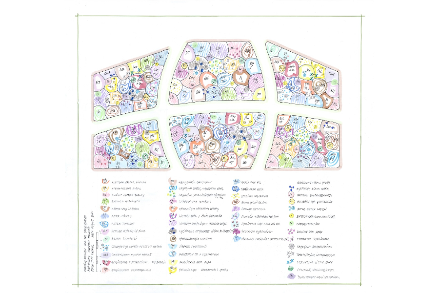 ▲Piet Oudolf氏による植栽図