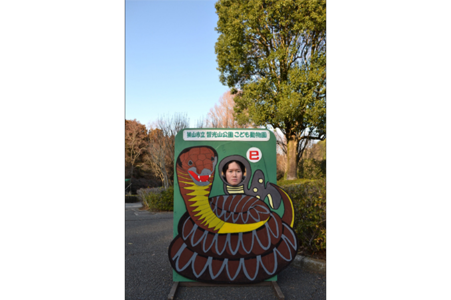 ▲智光山公園干支看板コレクション、「巳」。