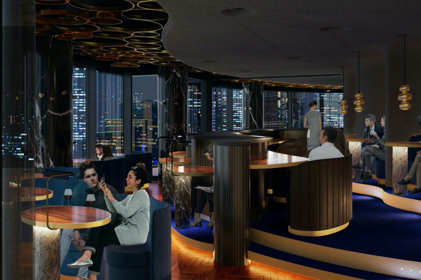 全席カップルシート パノラマ夜景レストラン 渋谷ブルーバード オープン レッツエンジョイ東京