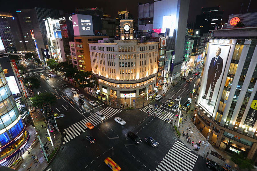 ▲『ビストロ マルクス』のテラスから銀座の街を一望!思わず優越感を感じてしまいそう。