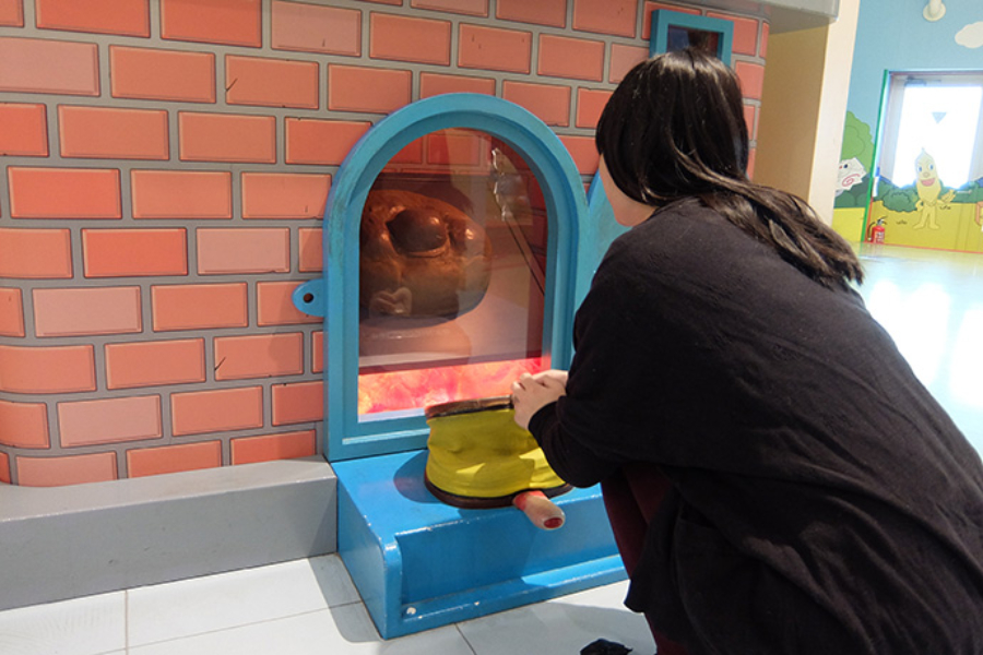 ▲バーを上下させるとパンが膨らむ