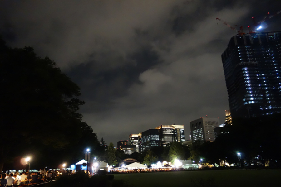 ▲夜のオクフェス。優しい世界