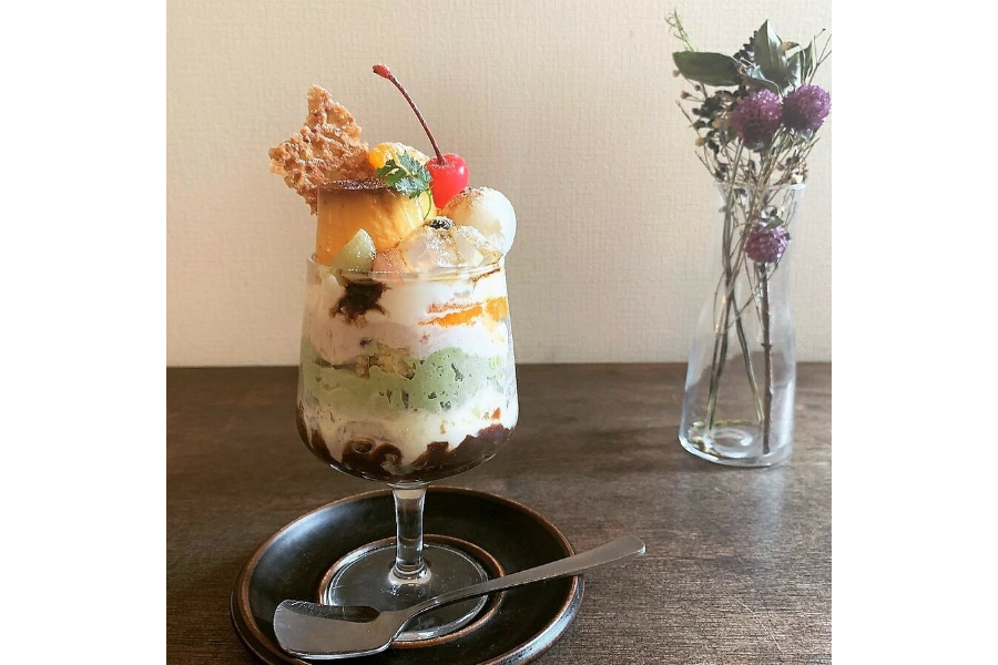 「あんみつプリンパフェ」(2019年1月~2月上旬まで提供)
写真提供:uni CAFE