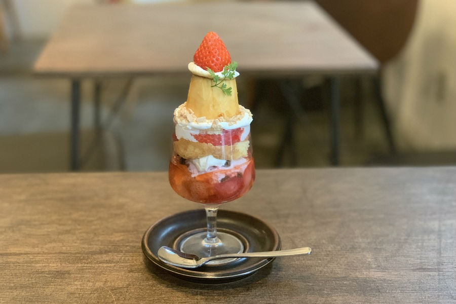 「いちごのショートケーキプリンパフェ」(2019年2月中旬~3月末まで提供)
写真提供:uni CAFE