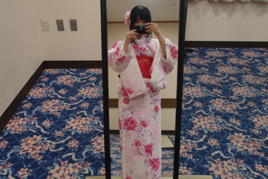 ▲浴衣、着た