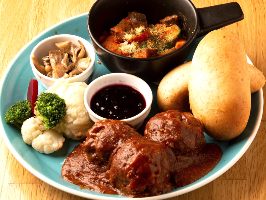 おふろcafe utataneママの手ごねミートボールプレート