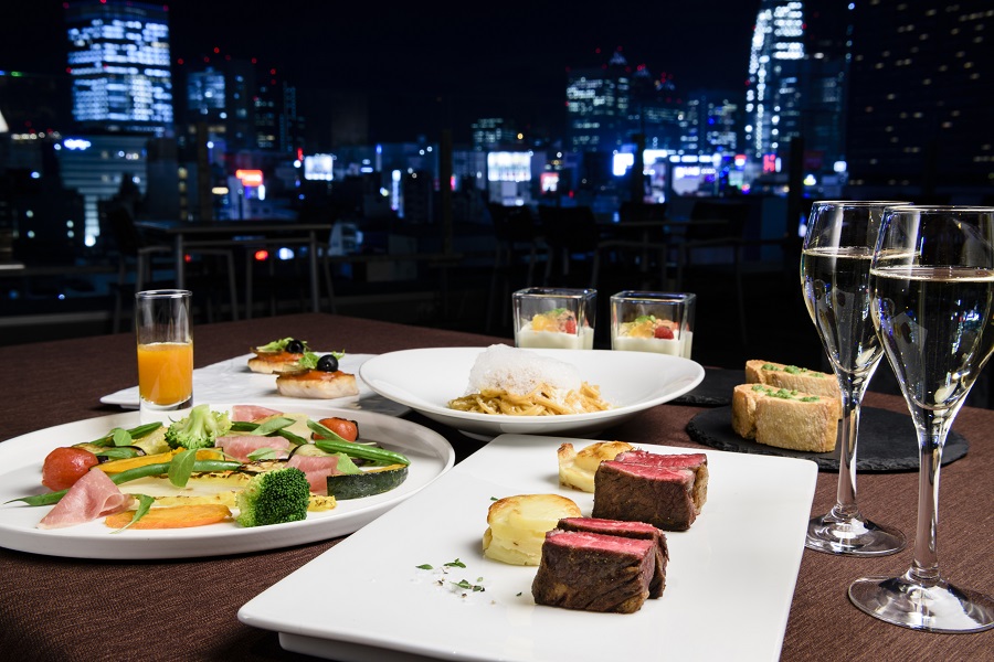 新宿グランベルホテルroof top bar & terrace G食事