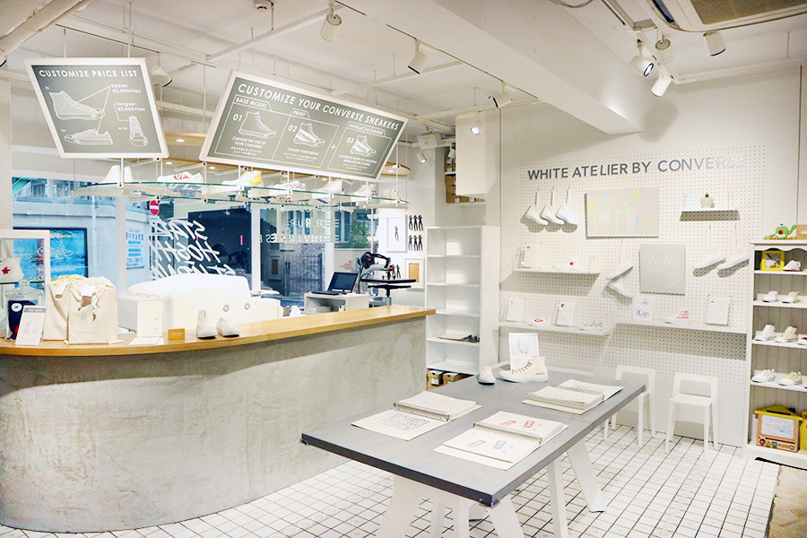 White atelier BY CONVERSE プリントカスタマイズ