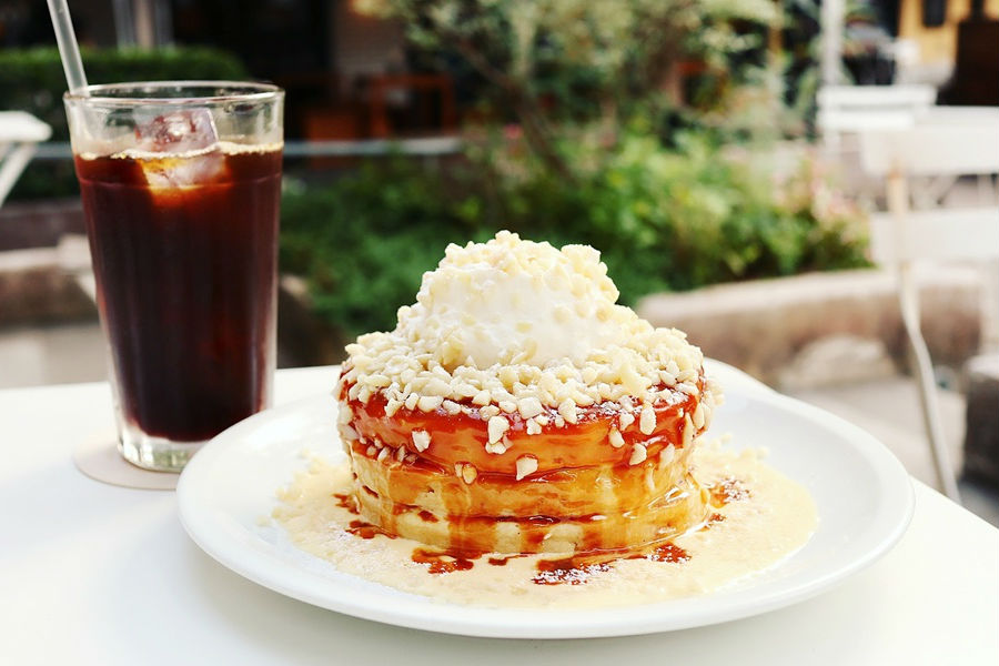 クリスクロス パンケーキとコーヒー