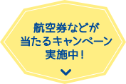 航空券などが当たるキャンペーン実施中！