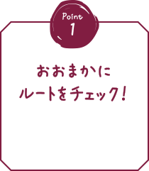point1 おおまかにルートをチェック！