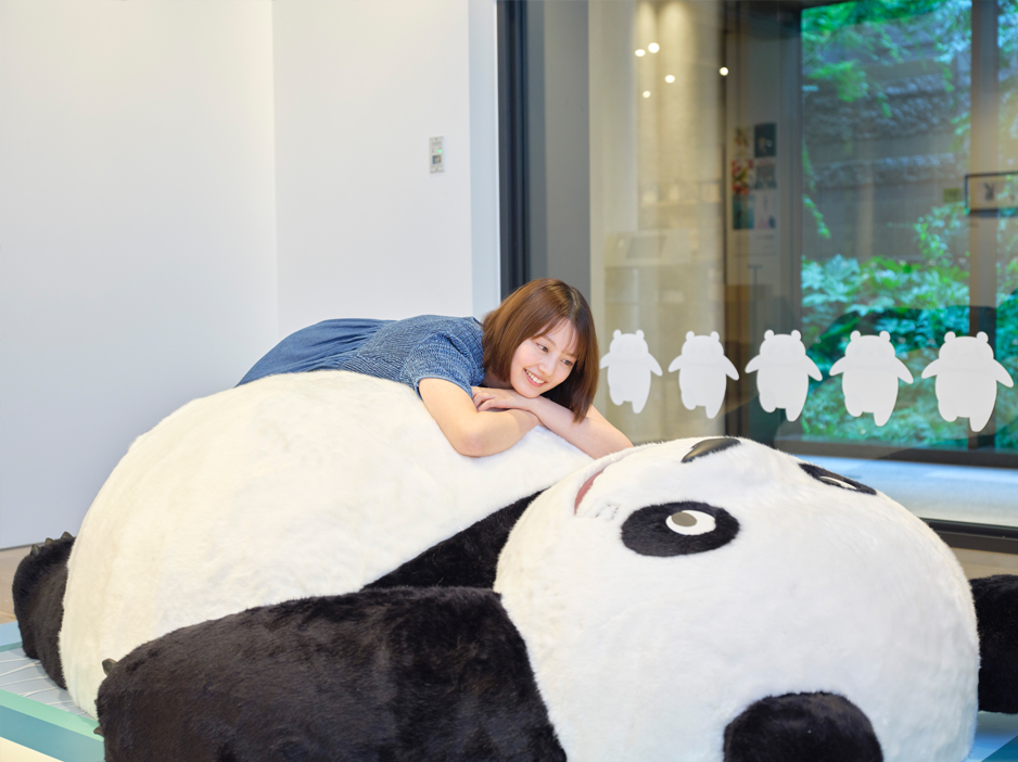 パンちゃんになっておなかにダイブ!
