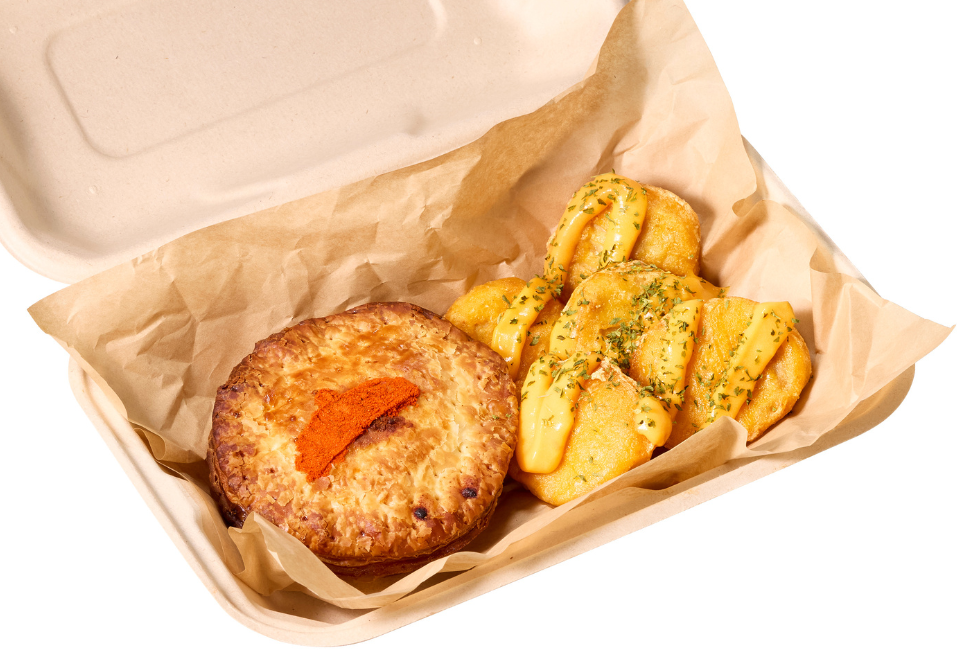 Richuのペパロニチーズパイ&チキンナゲットセット