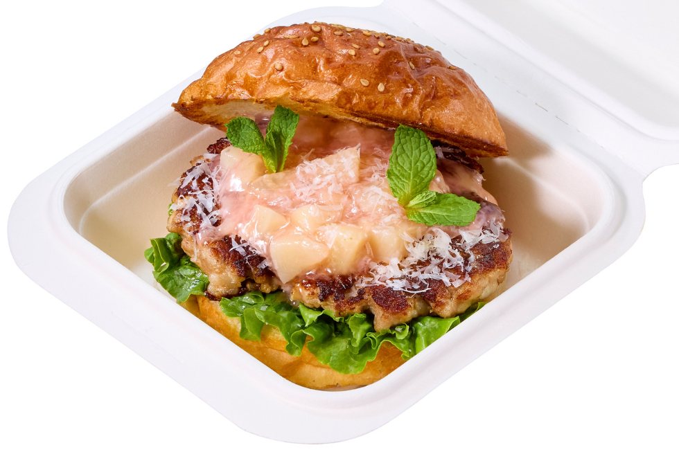 Pyonpyonのサルシッチャバーガー～ピーチソース～