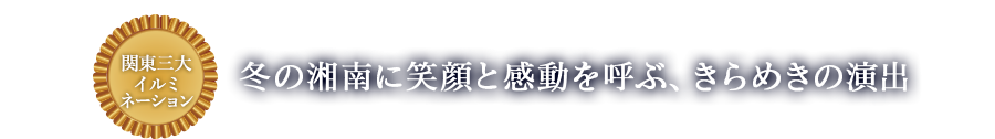 関東三大イルミネーション 冬の湘南に笑顔と感動を呼ぶ、きらめきの演出